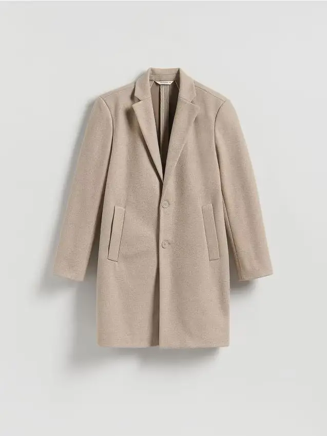 Cappotto elegante con collo - beige