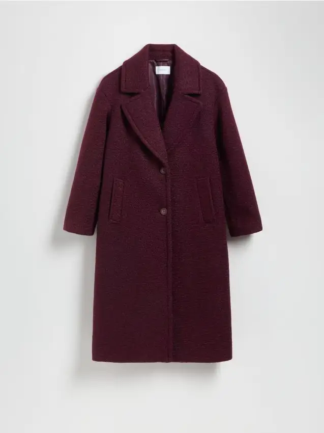 Cappotto in bouclé - bordeaux