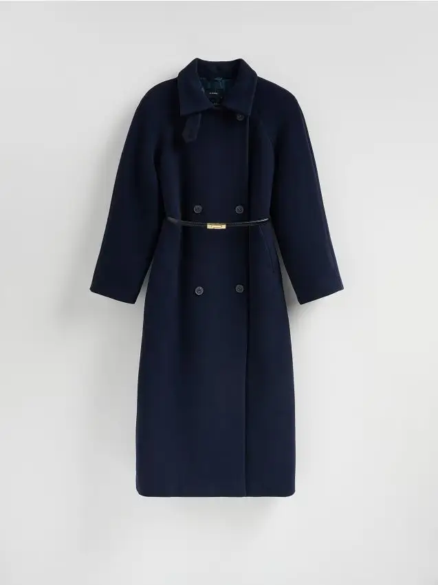 Cappotto in lana Bellandi - blu scuro