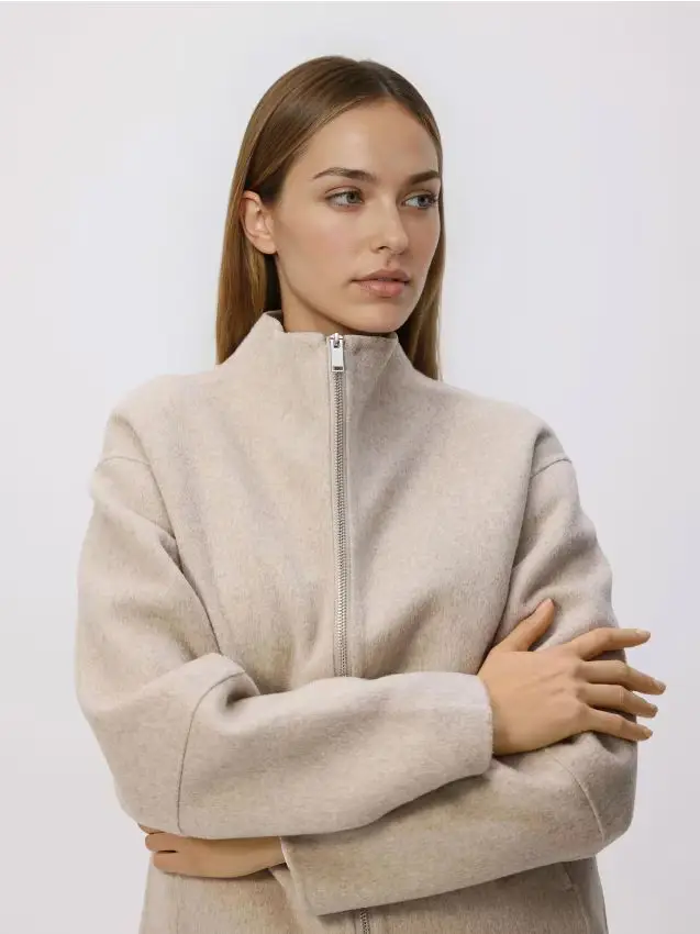 Cappotto in lana fatto a mano - beige