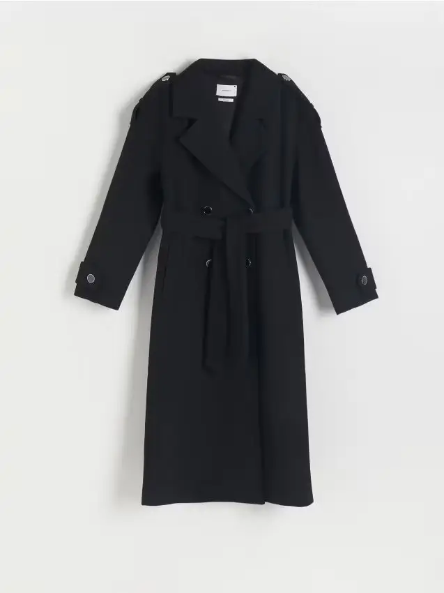 Cappotto in lana - nero