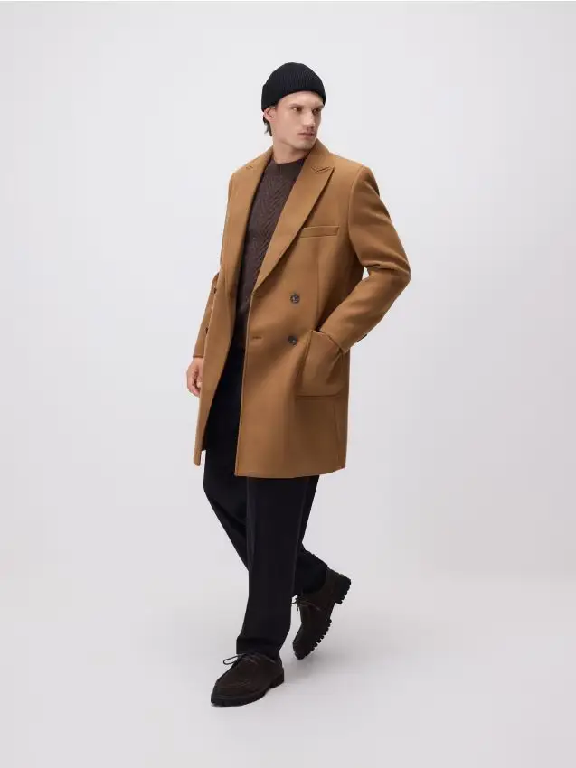 Cappotto in misto lana - beige