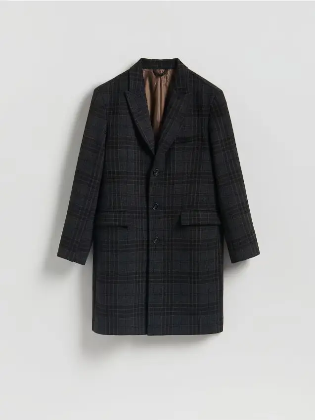 Cappotto in misto lana - blu scuro