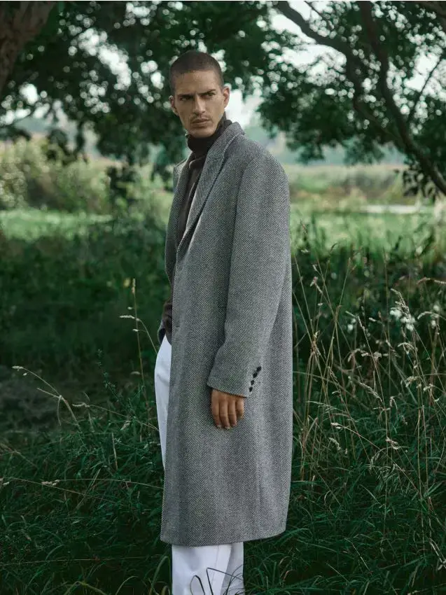 Cappotto in misto lana - grigio medio