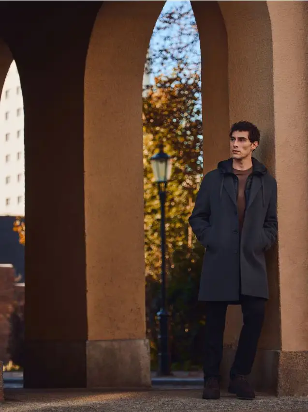 Cappotto in misto lana - grigio scuro