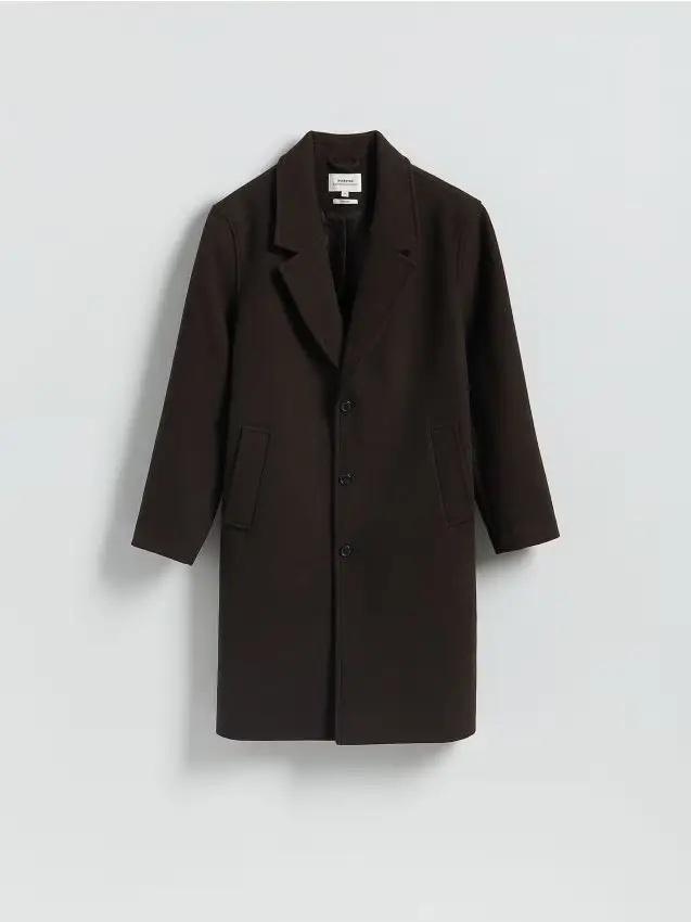 Cappotto in misto lana - marrone