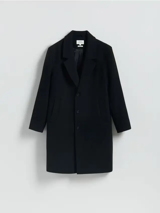 Cappotto in misto lana - nero