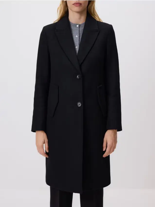 Cappotto in misto lana - nero