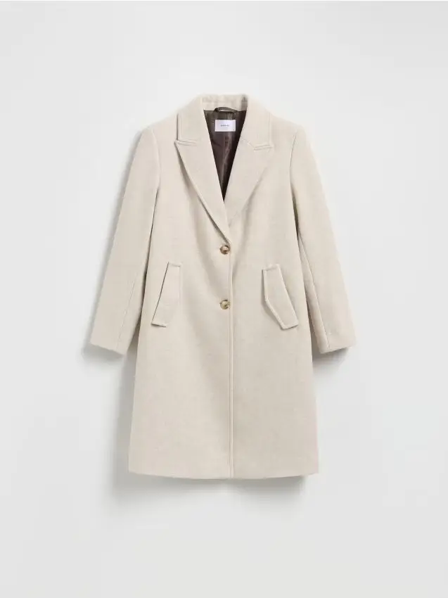 Cappotto in misto lana - panna