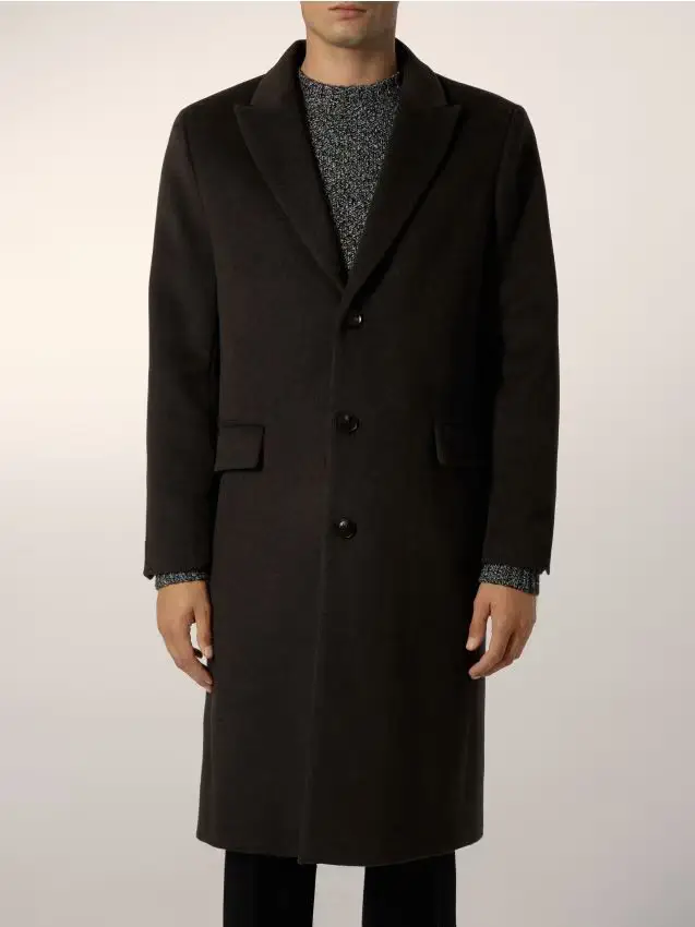 Cappotto in misto lana - verde