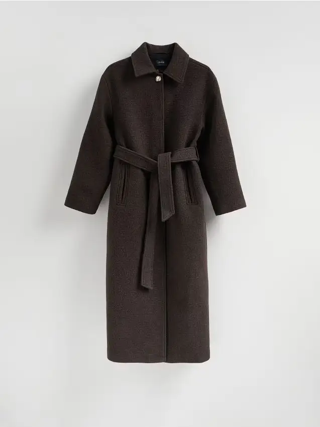 Cappotto misto lana Manteco - marrone scuro