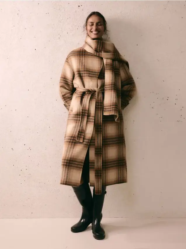 Cappotto oversize misto lana - multicolore