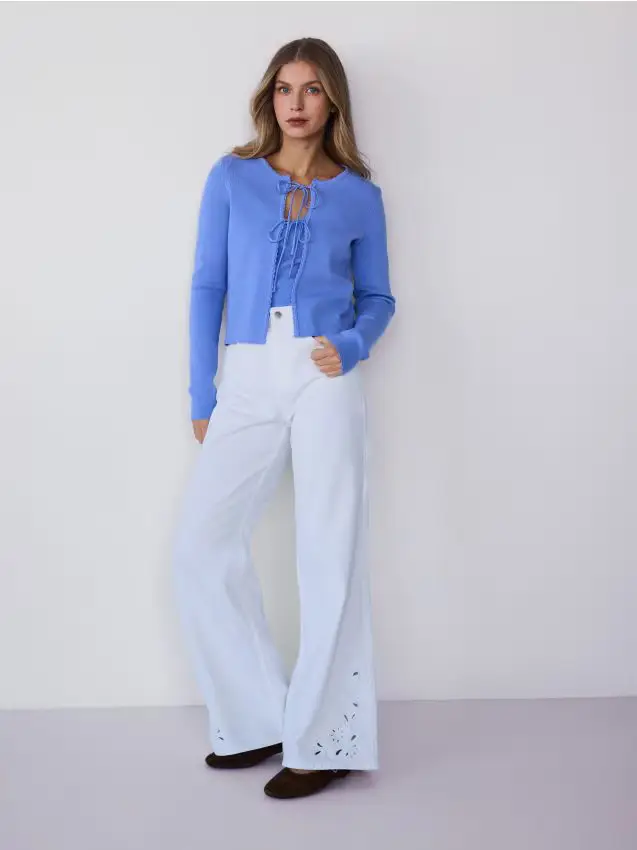 Cardigan con allacciatura - giacinto