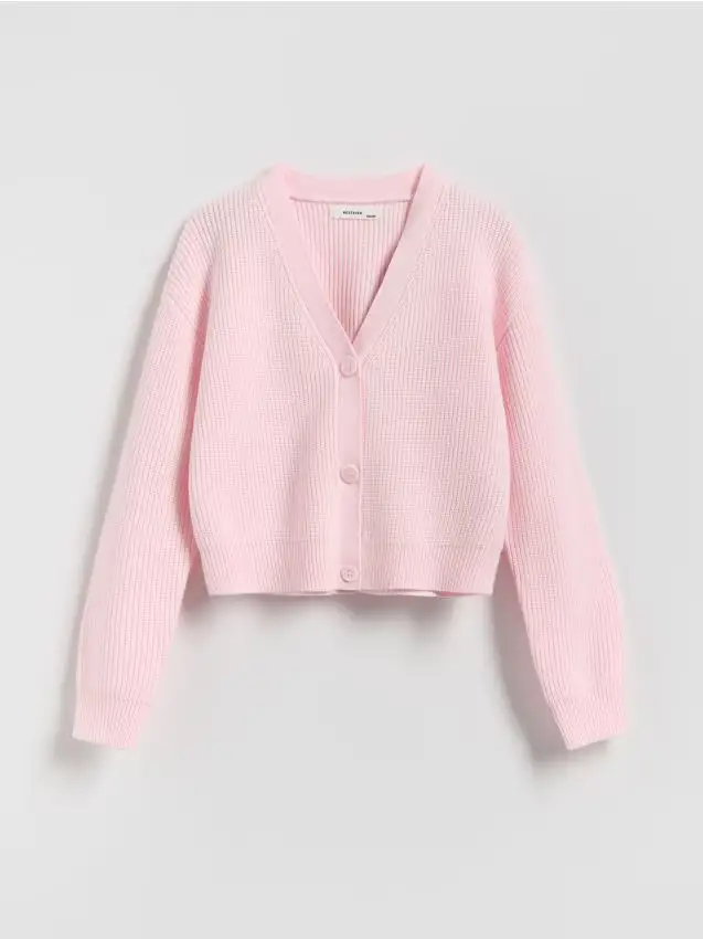 Cardigan con viscosa - rosa pastello