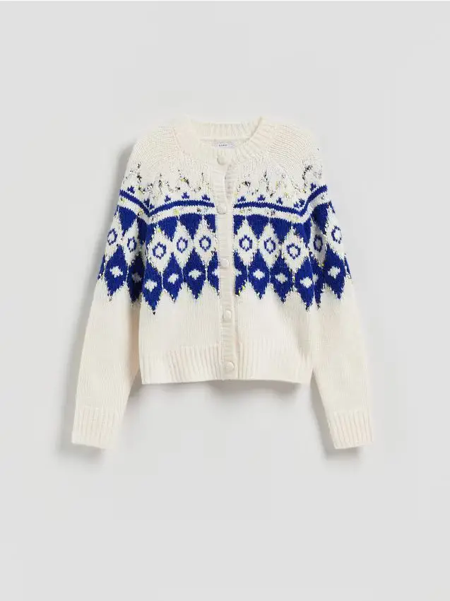 Cardigan fantasia - blu