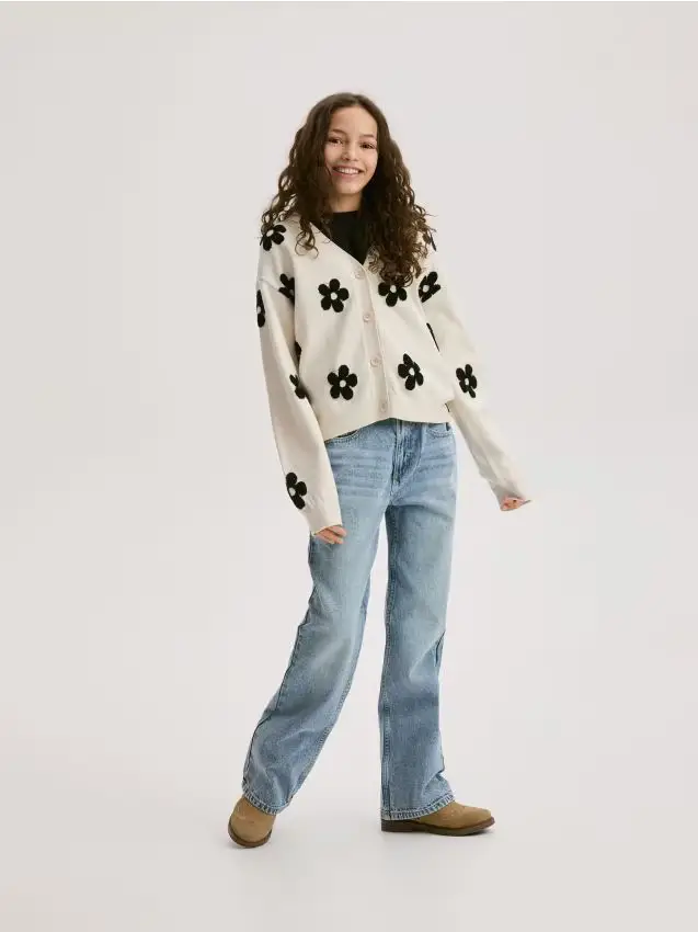 Cardigan fantasia in viscosa - multicolore