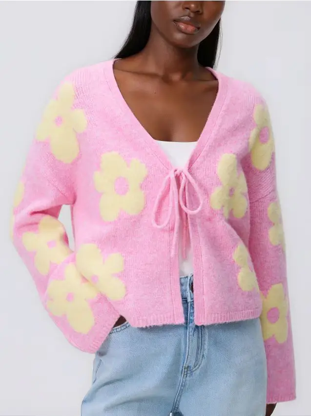 Cardigan fantasia - rosa
