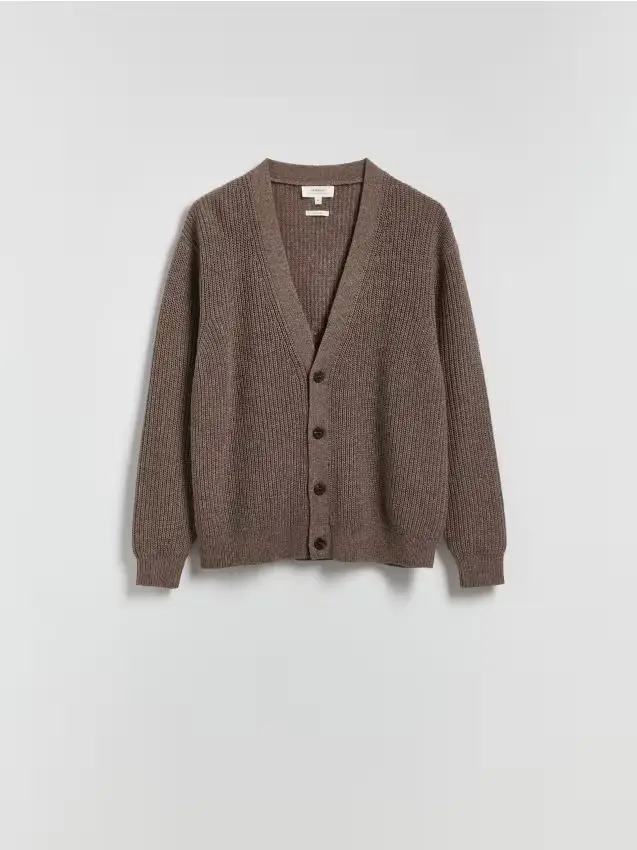 Cardigan in misto lana - caffè