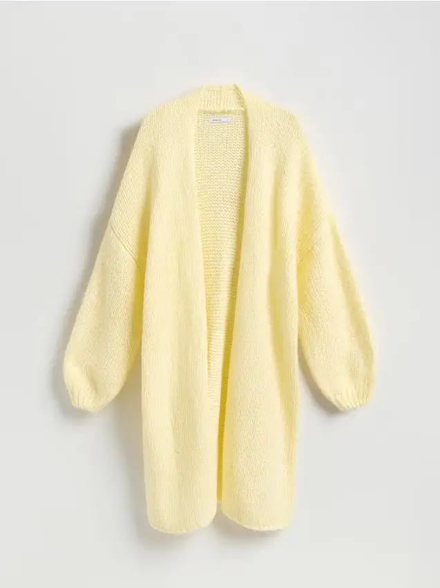 Cardigan lungo - giallo chiaro