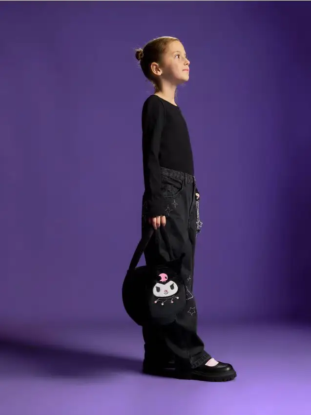 Cestino Halloween Kuromi - nero