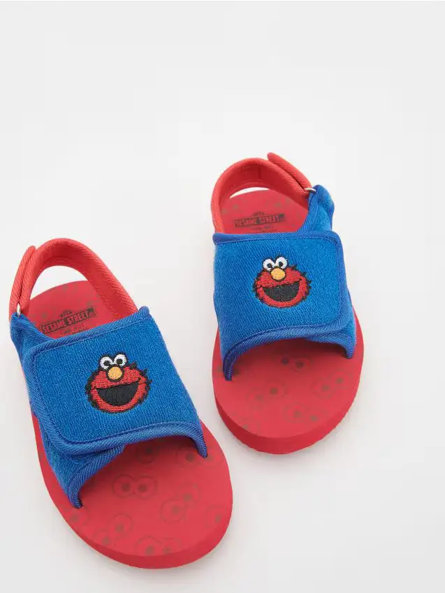 Ciabatte con chiusura in velcro Elmo - rosso