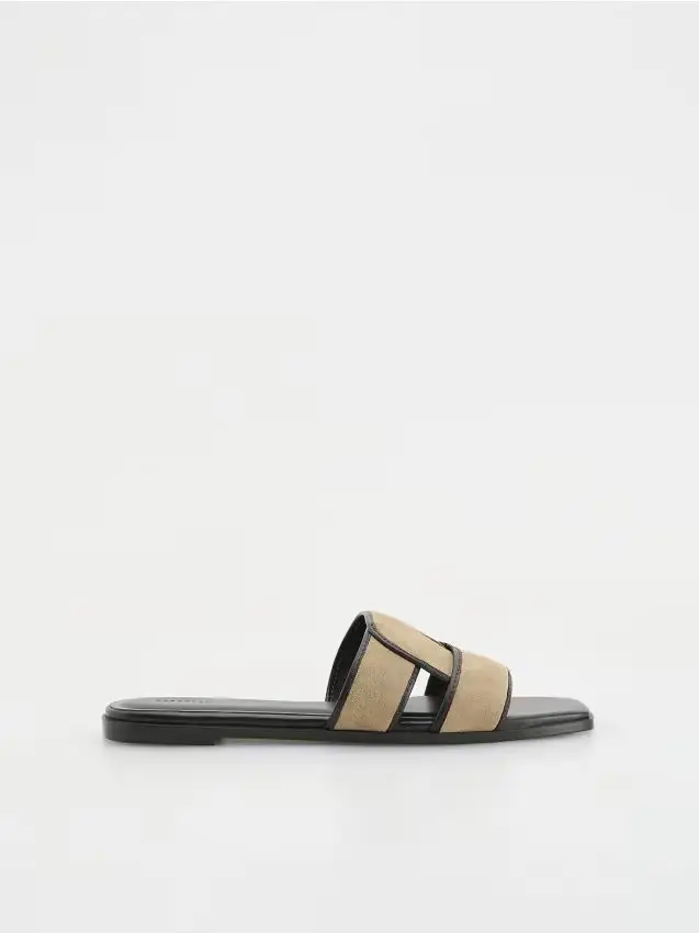 Ciabatte in pelle - beige