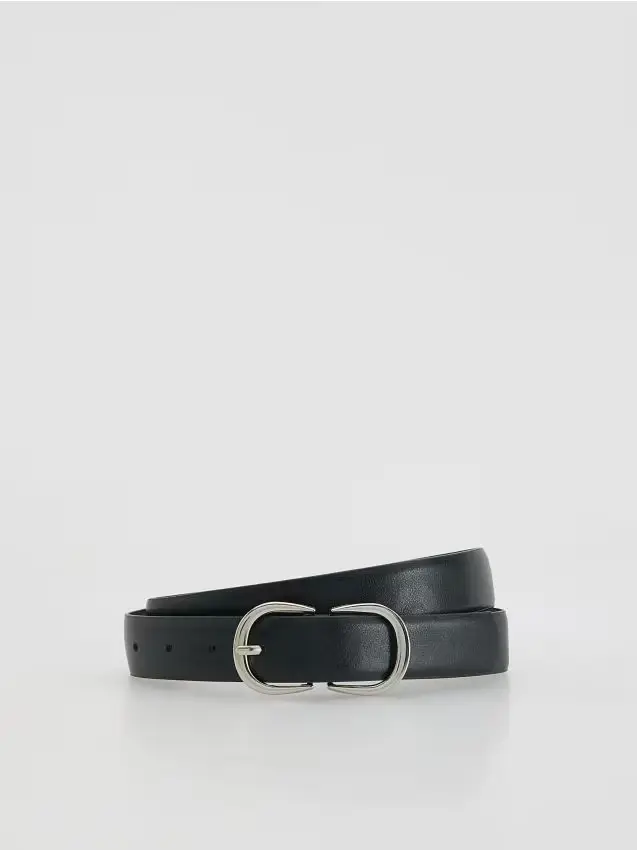 Cintura con fibbia decorativa - nero