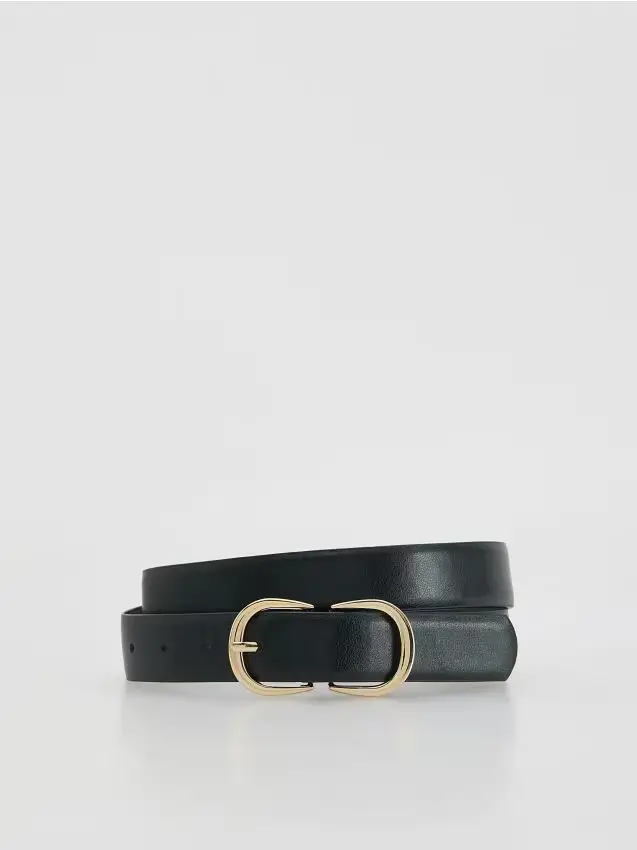 Cintura con fibbia decorativa - nero