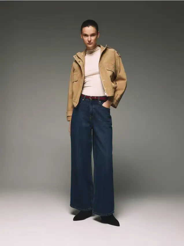 Cintura in camoscio con fibbia - mogano