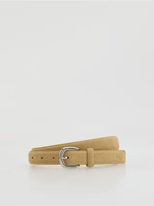 Cintura in pelle - giallo chiaro