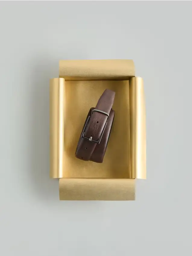 Cintura realizzata con materiali misti - maroon