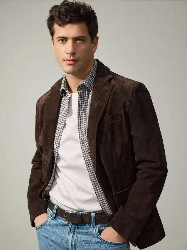 Cintura realizzata con materiali misti - marrone scuro