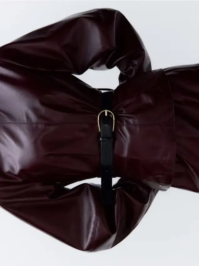 Cintura realizzata con materiali misti - nero