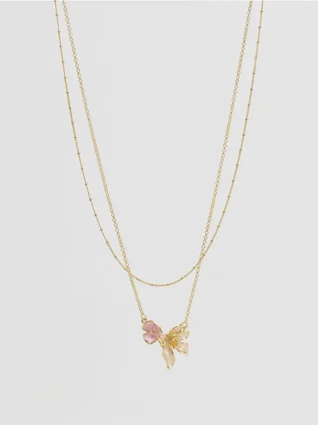 Collana con ciondolo - multicolore