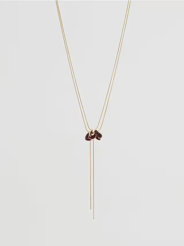 Collana con ciondolo - viola scuro