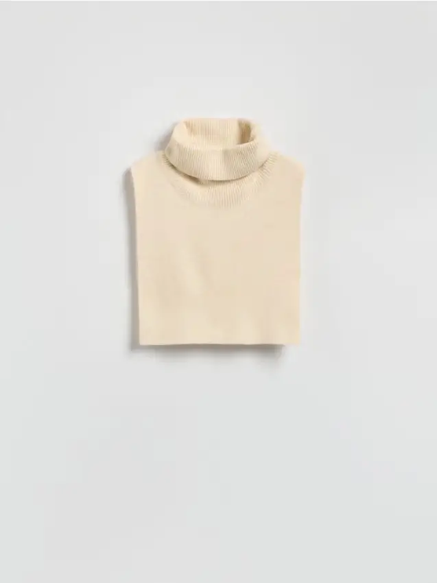 Colletto corto con dolcevita - panna