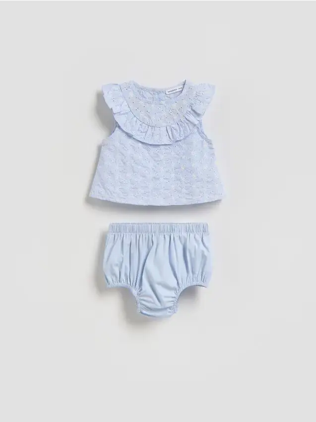 Completo in cotone - azzurro