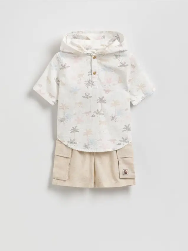 Completo in cotone - beige