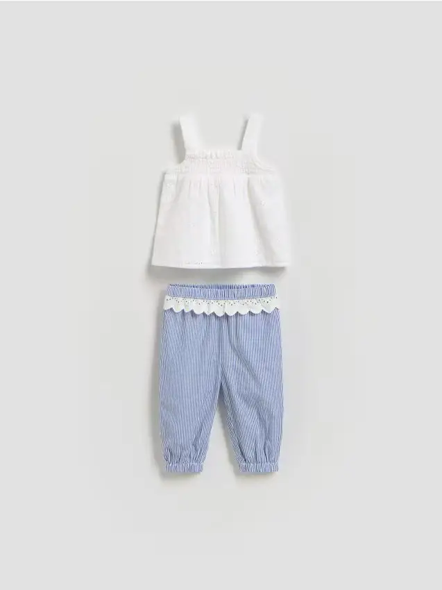 Completo in cotone - bianco