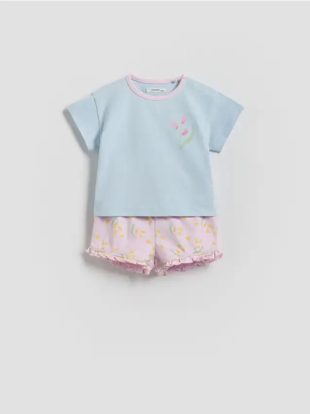 Completo in cotone - blu pallido