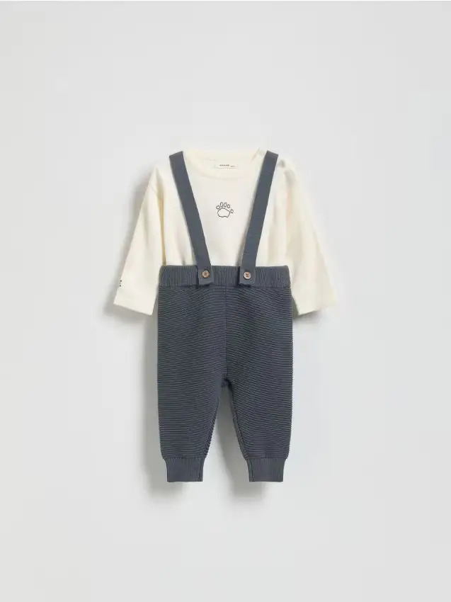 Completo in cotone - grigio scuro