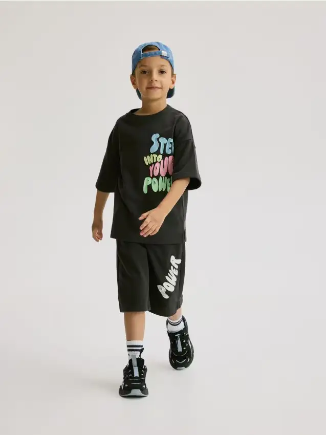 Completo in cotone - nero