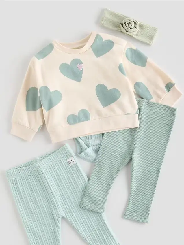 Completo in cotone - panna