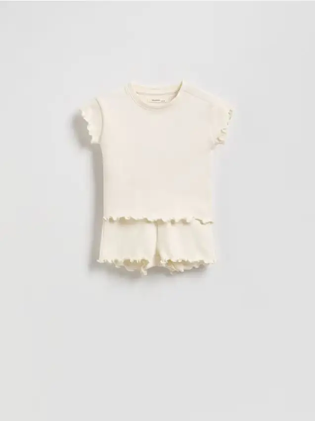 Completo in cotone - panna