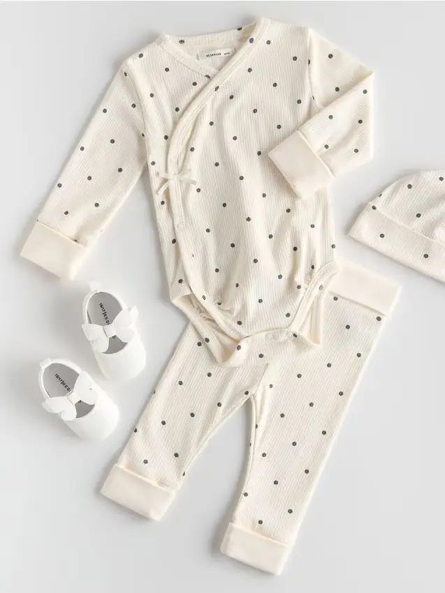 Completo in cotone - panna