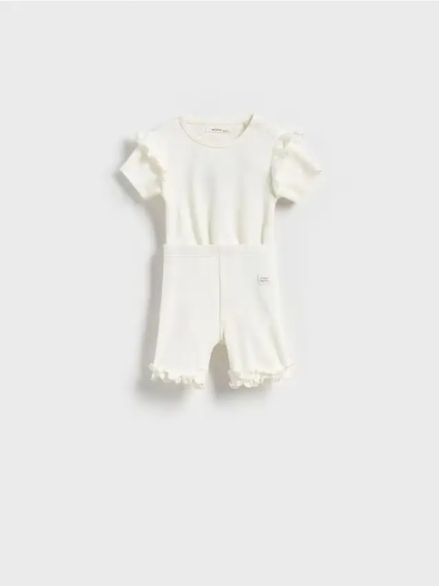 Completo in cotone - panna