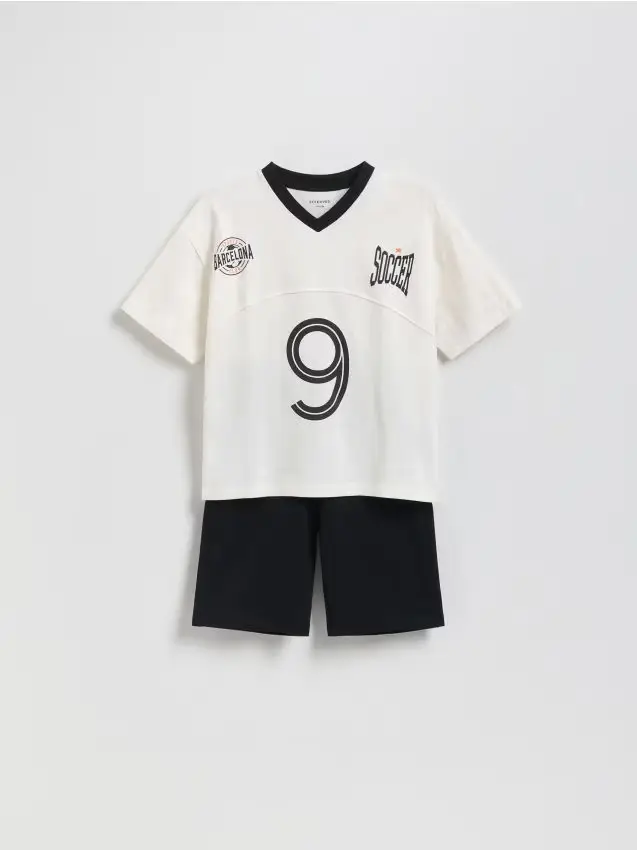 Completo in cotone - panna