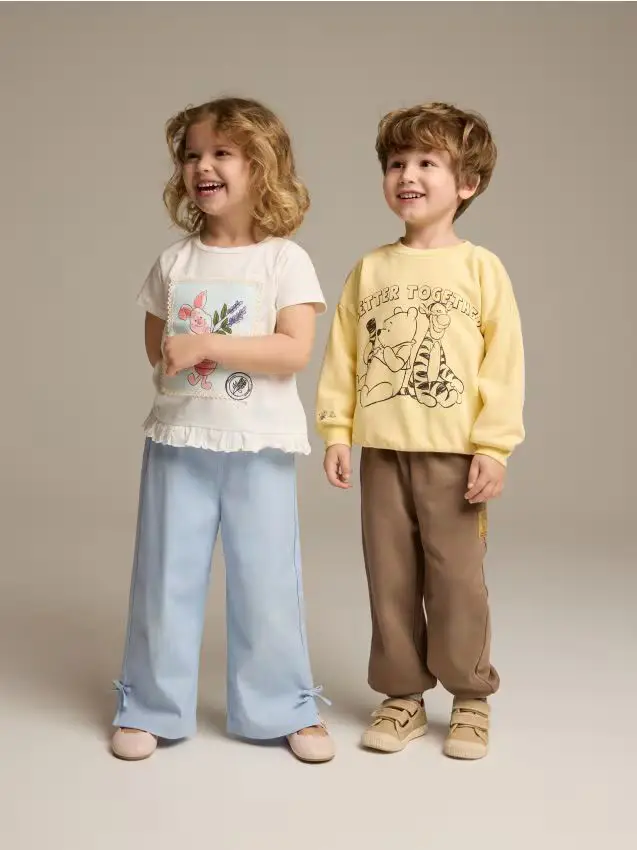 Completo in cotone Winnie the Pooh - marrone scuro