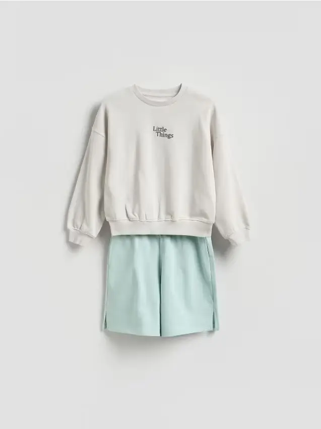 Completo in felpa di cotone - grigio chiaro