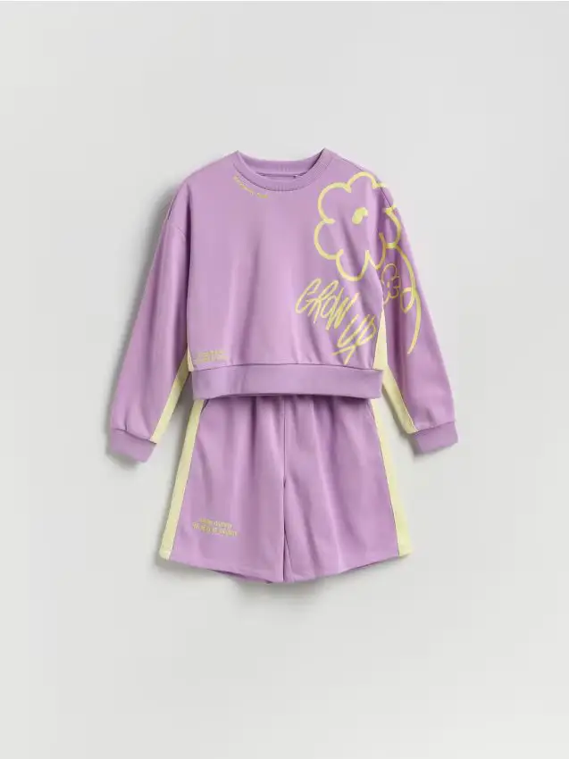 Completo in felpa - viola